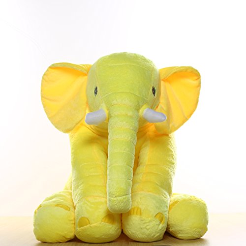 Morismos stuffed elephant plush toy yellow 24 inch