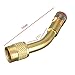 Dsycar 45 Degree 90 Degree 135 Degree Metal Valve Stem Extenders,Tire Valve Stem Extensions Adapter Car Motorcycle Bike Truck Universal Extenders - Set of 6 (Gold)