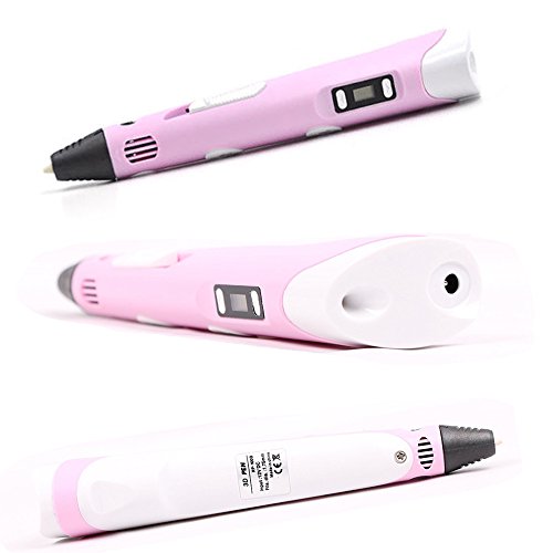 3D Printer Pen Crafting Doodle Drawing Pens Creative Gift For Kids Painting Style PLA/ABS (Pink)