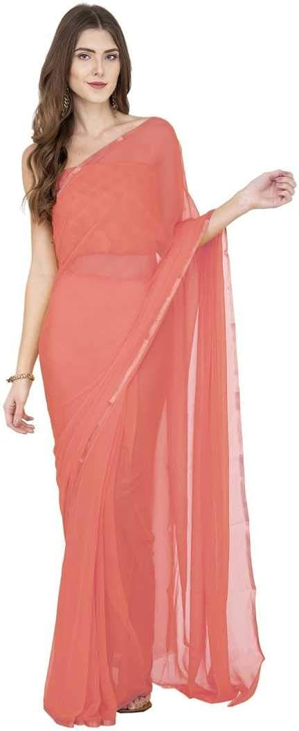 chiffon saree gown