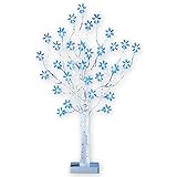 Lighted Birch Branches Tree w/ Snowflakes Outdoor Decoration