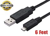 iMBAPrice 6 Feet Micro USB to USB Charging/Data/Sync Cable for LG G2 Optimus G G Pro 2x S L VS980 LS980 D800 D801 D802 D803 (Black)