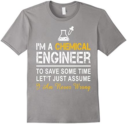 Men's I'm A Chemical Engineer Funny Meaning Shirt Gifts 2XL Slate