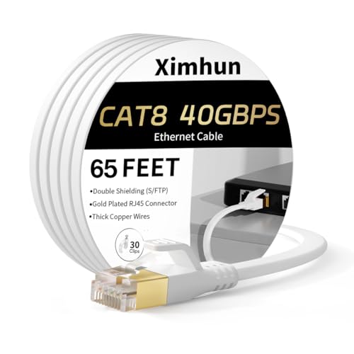 Ximhun Cat 8 Ethernet Cable 65 FT
