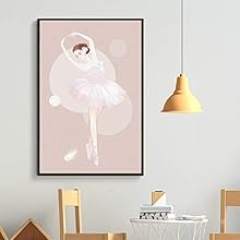 signwin Framed Canvas Home Artwork Decoration Elegant Ballerina Canvas Wall Art for Living Room, Bedroom - 16x24 inches