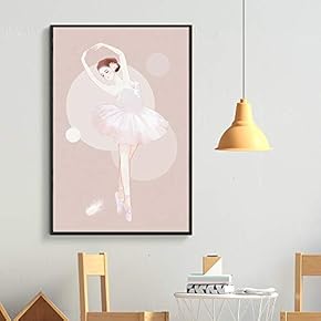 Framed Home Artwork Elegant Ballerina for Living Room Bedroom