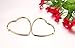 Women's Stainless Steel Gold Plated Heart Shape Hinged Large Hoop Earring,Anti-allergy