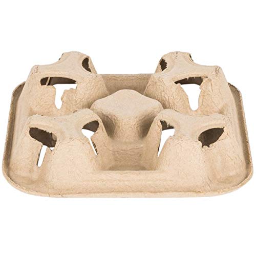 Biodegradable 4 Cup Drink Carrier / Tray / Holder (Set of 25)