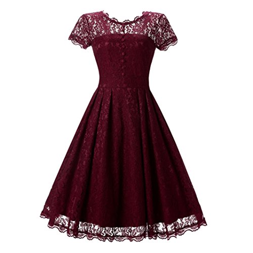 Dress,Han Shi Women Formal Ball Gown Strap Bridesmaid Evening Skirt Dress (Red, XL)