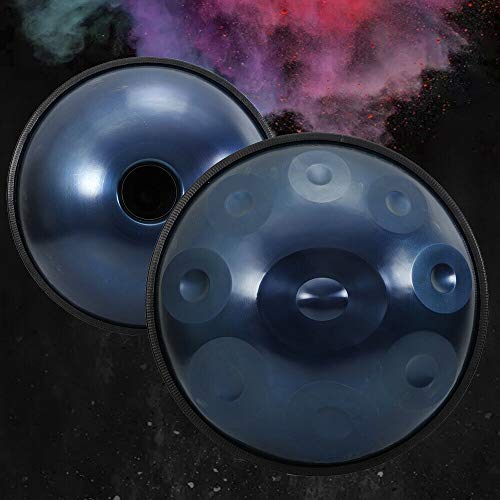 Handpan In D Minor 9 Notes Steel Hand Drum with Soft Hand Pan Bag Beginner 9 Tone Percussion Drum 432HZ Handpan Drum D3/A3/C4/F4/A4/D5/C5/G4/D4