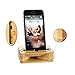 coopsion Wooden Cell Phone Stand, Phone Holder Wooden Sound Amplifier for iPhone 7 7Plus 6 6Plus Samsung and Cell Phone