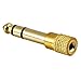eFuture 615136 LE Quality Headphone Adapter Stereo Gold Plug 1/4-Inch Male to 1/8-Inch Female