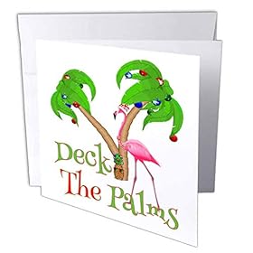 3dRose Deck the Palms with these funny beach Christmas trees and... - Greeting Cards (gc_300918_2) 41nEB7RAACL