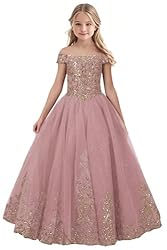 Tulle Flower Girl Dress for Wedding Sparkly