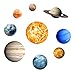 Homics 9pcs Glow in The Dark Planets Wall Decals Peel and Stick Solar System Wall Stickers Luminous DIY Nursery Wall Decor for Kids