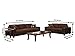 BOBKONA Seattle Microfiber Sofa and Loveseat 2-Piece Set in Chocolate Color