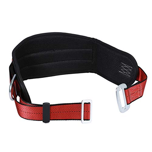 WILDKEN Body Belt with Waist Pad and Side D-Rings, Personal Protective Equipment Safety Climbing Harness (Red) - Thumbnail 2