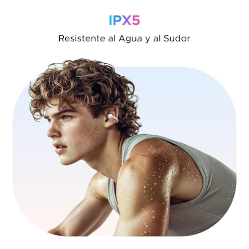 UGREEN Audífonos Inalámbricos Bluetooth 5.4 Oído Abierto con Pantalla Inteligente Táctil, Open-Ear 12 Funciones con Toque, 12 mm Diafragma, 110 ms Latencia Baja, Compatible con iPhone, Huawei, Xiaomi