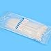 Heavy Duty Nylon Zip Ties / Self-Locking Cable Ties. Packs of 100,6 Inch (15cm) Long,Black &White (White)