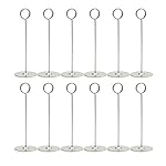 Tosnail 8" Table Number Holder Table Card Holder Table Number Stand Place Card Holder Table Photo Holders - Pack of 12