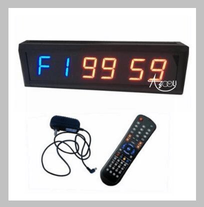 AZOOU  Internal Training Timer Gym Boxing Tabata Stopwatch Led Wall Clock for Fitness W/remote Control