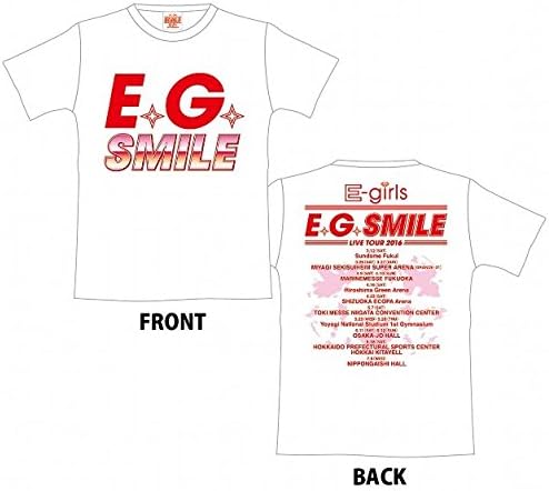Amazon E Girls グッズ Live Tour 16 E G Smile E G Smile ツアーtシャツ ホワイト Lサイズ アイドル 芸能人グッズ 通販