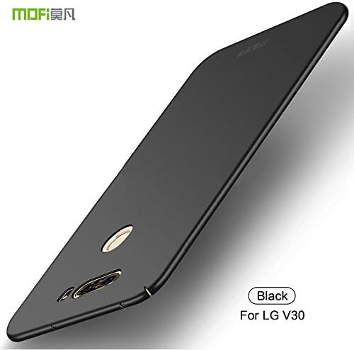 Dabiaoge LG V30 Case,Ultra-Thin Hard PC LG V30 Cover with [Tempered Glass Screen Protector],Simple Stylish Fully Protective Matt [Anti-Fingerprint] for LG V30 - Black
