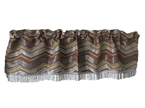 HomeCrate Luxurious Indiana Chenille Collection - 60" X 15" Window Valance - In Gold