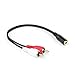 TNP 3.5mm to RCA Stereo Audio Cable Adapter - 3.5mm Female to Stereo RCA Male Bi-Directional AUX Auxiliary Male Headphone Jack Plug Y Splitter to Left/Right 2RCA Male Connector Plug Wire Cord