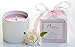 Manu Home Aromatherapy ROSE Candle in a Beautiful Ceramic White Base ~ Infused with Tuberose to Enhance the Serene Floral Notes ~ Perfect Gift! ~ 9oz fill!