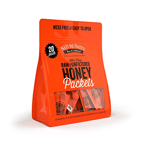 Nature Nate’s 100 Pure Raw & Unfiltered Honey; Small Honey Packets in