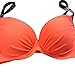 EVALESS Womens Contrast Bralette Top and Waistband Bottom Bikini Swimsuit Set Pink Small 4 6
