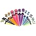 BodyJ4You Gauges Kit Spiral Tapers and Plugs 14G-00G Stretching Set - 54 Pieces