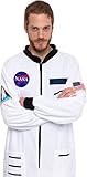 Silver Lilly One Piece Astronaut Pajamas - Adult Space Jumpsuit Cosplay Costume (White, Medium)