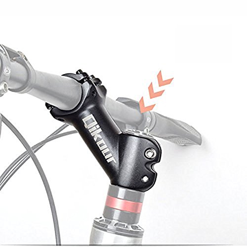 MTB Stem 31.8 90mm 45 Degree Bike Stem Wake Mountain Bike Stem Short Handlebar Stem for Most Bicycle, Road Bike, MTB, BMX, Fixie Gear, Cycling (Aluminum Alloy, Lightweight, Black)