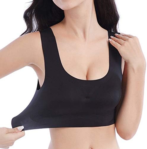 BaZhaHei Womens Everyday Bras Sports Running Bra Underwear Sleep Yoga Bra Non Wired Wireless Breathable Solid Color Plus Size