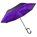 Reverse Inverted Inside Out Umbrella - Upside Down UV Sun Protection Windproof Brella That Open Better Than Most Umbrellas, Reversible Folding Double Layer, Suitable for Golf, Car, Women and Men