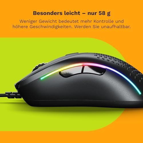 Model D 2 Kabelgebundene Gaming-Maus, 58g, BAMF 2.0, in Schwarz