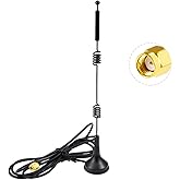 POBADY WiFi Antenna 2.4G /5G/5.8G Dual Frequency 8dBi MIMO Omnidirectional Signal Booster Magnetic Base RP-SMA Adapter 1.5M 4.9ft for PCIE Network WiFi Card Router External Antenna Wireless WLAN