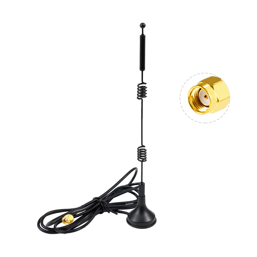 Vecys Wifi Antenna 2.4G / 5G / 5.8G Dual Frequency 8 dBi Omnidirectional Signal Amplifier Magnetic Base RP-SMA Adapter 1.5m 4.9 Feet