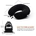 ZAMAT Breathable & Comfortable Memory Foam Travel Pillow, Adjustable Travel Neck Pillow for Airplane Travel, 360° Stable Neck Support Airplane Pillow with Soft Velour Cover, Portable Bag (Black)