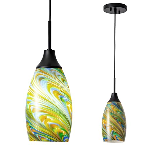 Viinew Mini Colorful Glass Pendant Light