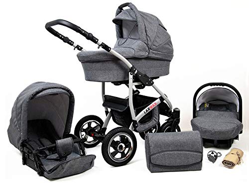 grey 3 in 1 prams