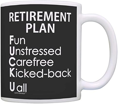Retirement Gag Gifts Retirement Plan Sarcastic Acronym Gift Coffee Mug Tea Cup Black
