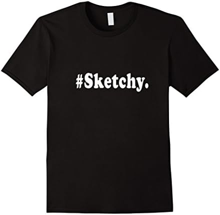 Mens Sketchy Cool Urban Dictionary Fun T Shirt Large Black