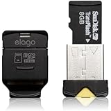elago Mobile Nano II USB 2.0 microSDHC Flash Memory Card Reader -Works up to 32GB- (Black)