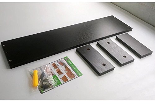 Extra Large 31.5 Inch Computer Monitor Or Laptop Stand. This Is A Long Sturdy Desktop Dual Double Or Multi Monitor Screen Riser (Height: 4.3", Black Wood Color)