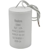 30UF CBB60 Motor Run Capacitor 450VAC MFD Self-Healing 2wire 1.77x2.91 in | &plusmn;5%Tol MPP film, 370/450VAC for HVAC air conditioner compressor, washing machine Water Pump home appliance motor