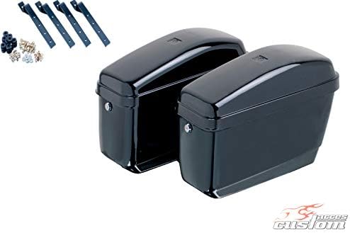 Customacces AZ0642N Hard Saddlebags Easy (Pair) 12L. + Mounting Kit Yamaha XVZ1300A Royal Star (4NK/4YP) '96-'00