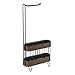 iDesign Twillo Free Standing Toilet Paper Holder and Newspaper and Magazine Rack for Bathroom - Bronze